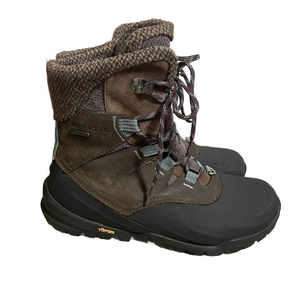 Merrell Women’s Therma Aurora 2 Mid Shell Leather & Wool Winter Boots (Size: 8)